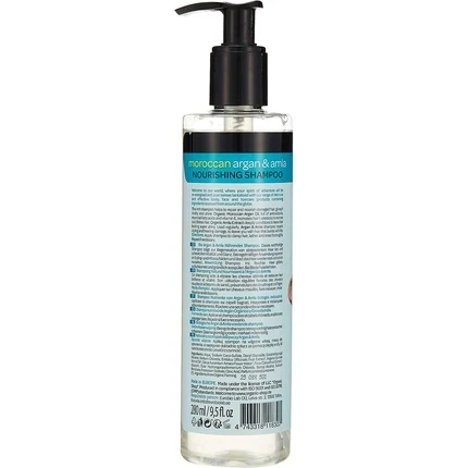Verzorgende Shampoo voor beschadigt haar - Organic Shop Argan Amla Nourishing Shampoo, - gezond haar met een gezonde natuurlijke voedende shampoo - Shampoo zonder siliconen en parabenen.
