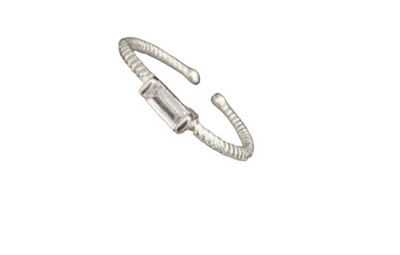 Retro Ring Met Steentje - Sterling Zilver Ring - Ring Voor Vrouwen - Open Ring