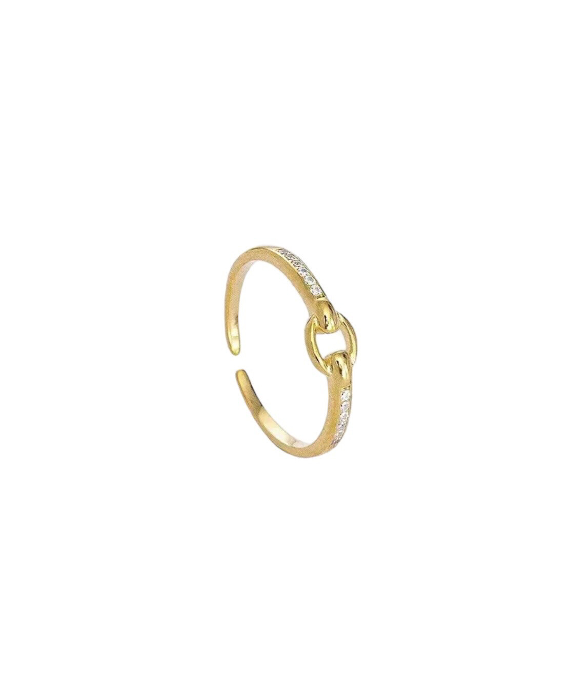 Bonding Ring - Sterling Zilver Ring - platina Goud - Verstelbare Ring - ring Voor Vrouwen - One size Ring
