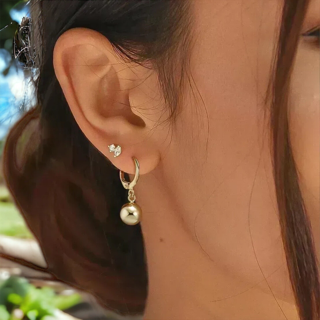 Bol hang Oorbellen - Oorbellen voor dames - cadeau tip - goud - zilver - platina goud - Sterling Zilver - cadeau voor haar