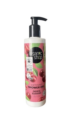 Organic Shop Douchegel Zachte Huid - Organic Shop Douchegel met kersen - Douchegel voor een Zachte Huid - Natuurlijke douchegel - Bio - Body Wash met cherry en bleu berry - 280 ml
