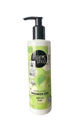 Organic shop Vocht Regulerende - Hydraterende Douchegel - Body Wash - Organische vocht regulerende Douche gel - Douchegel met appel en peer. 280 ml