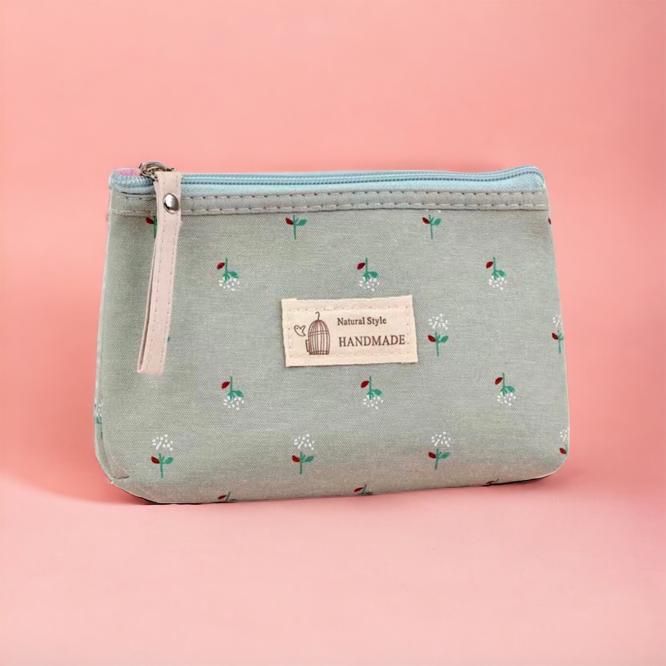 Make Up Tasje - Fleurig - katoen - make up tas met print