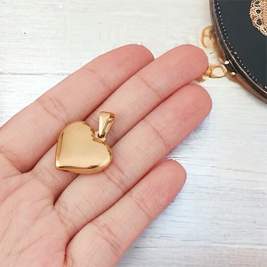 Hart Pendant Goud Stainless Steel Hanger - Hartjes Hanger Voor Ketting