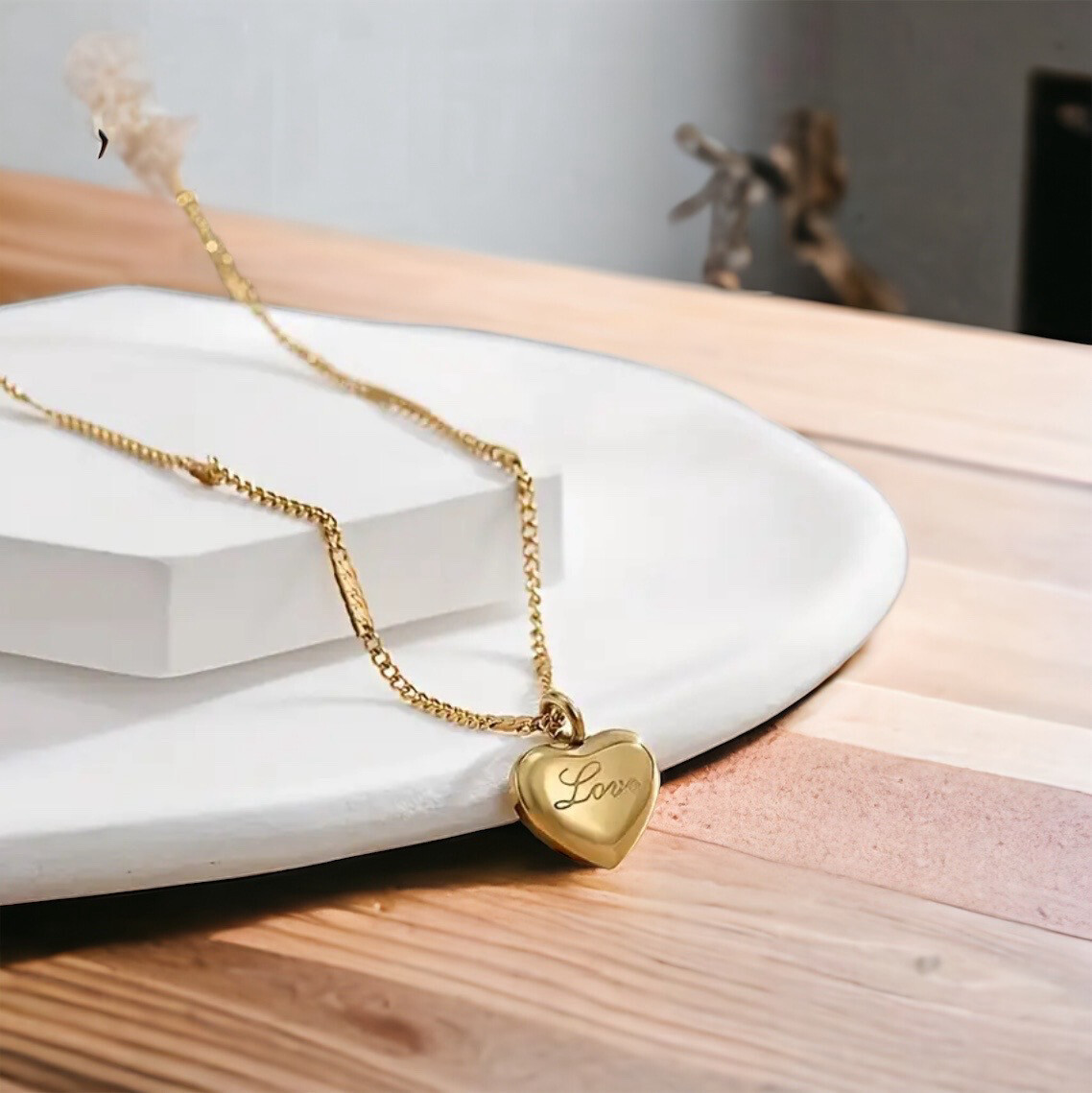 Ketting Met Hartjes Hanger - Ketting Met Hartje Voor Meisjes. Stainless Steel Ketting Met Hart Hanger Voor Vrouwen