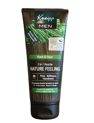 Kneipp Douchegel 2 In 1 Voor Mannen - Body Wash For Men - Kneipp douchegel Nature Feeling - Verzorgende douche gel voor mannen - Lekker geurende Douchegel 2 in 1 voor mannen, nature feeling