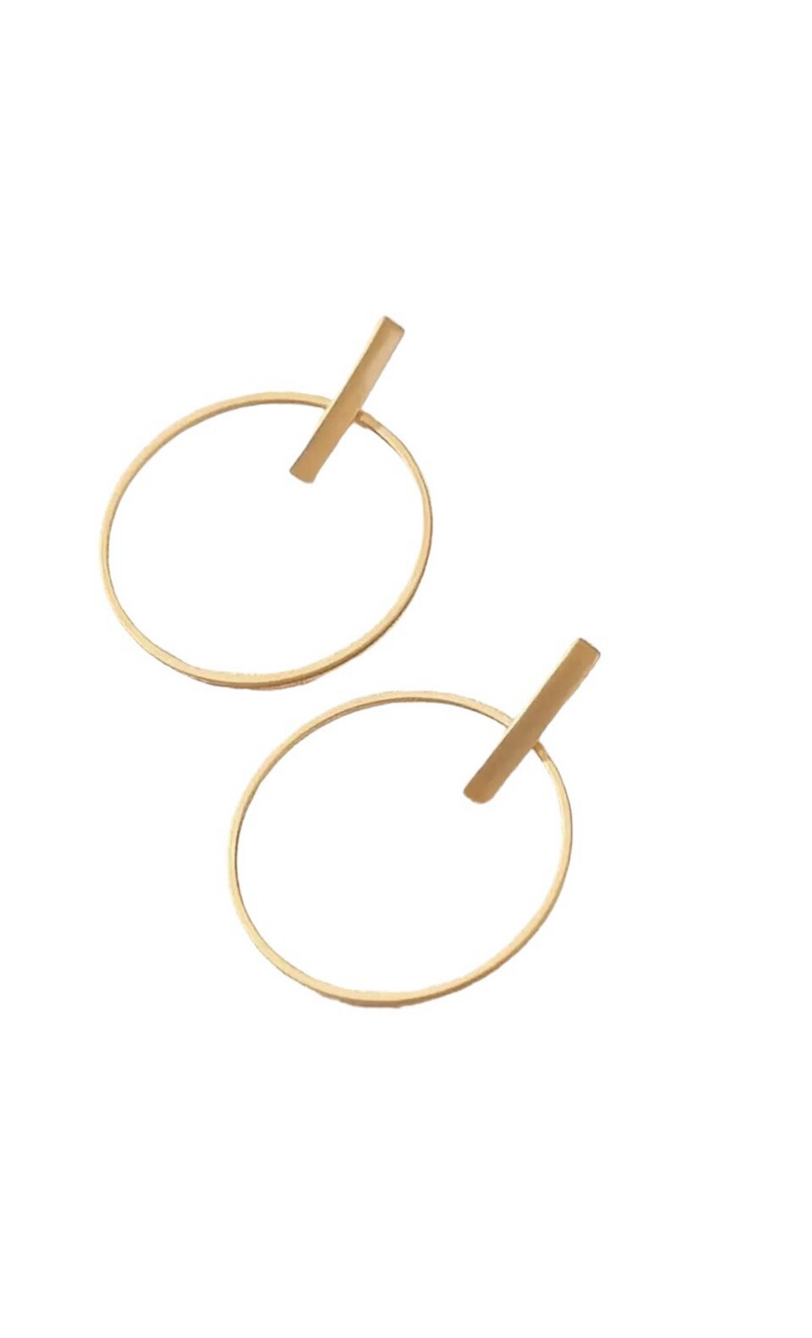 Circle Drop Oorbellen - Oorbellen Voor Vrouwen - Keuze in 3 kleuren - Goud - zilver - zwart - Goedkope juwelen