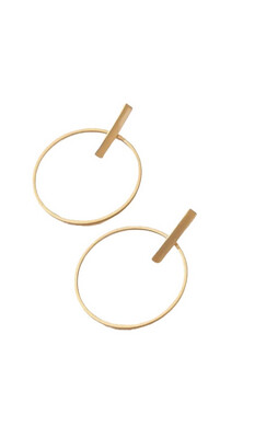 Circle Drop Oorbellen - Oorbellen Voor Vrouwen - Keuze in 3 kleuren - Goud - zilver - zwart - Goedkope juwelen