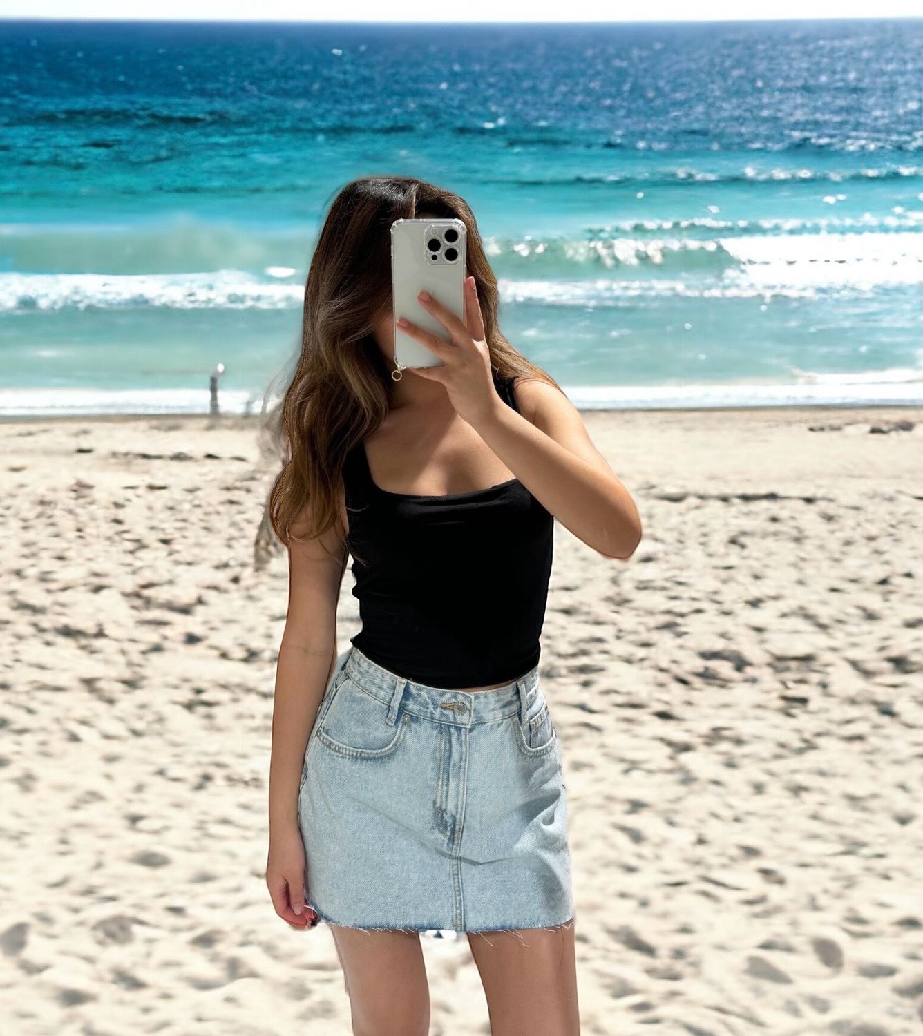 Crop Top -  Zwarte Top - Top Met Brede Bandjes - Laag uitgesneden top - Korte top - Zomer Top