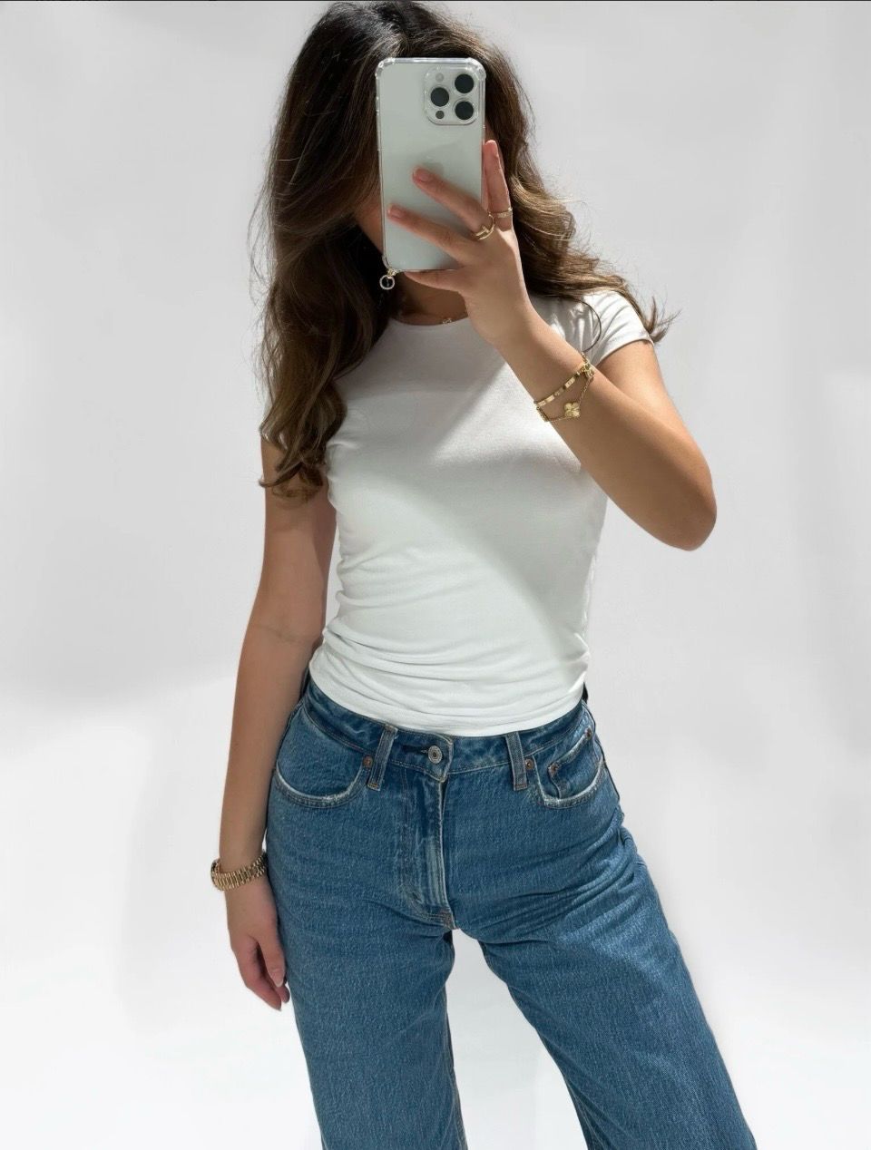 Kwalitatieve Top - Witte Top - Stretch Top - Top met korte mouwen - Araya Top - Top Voor Dames