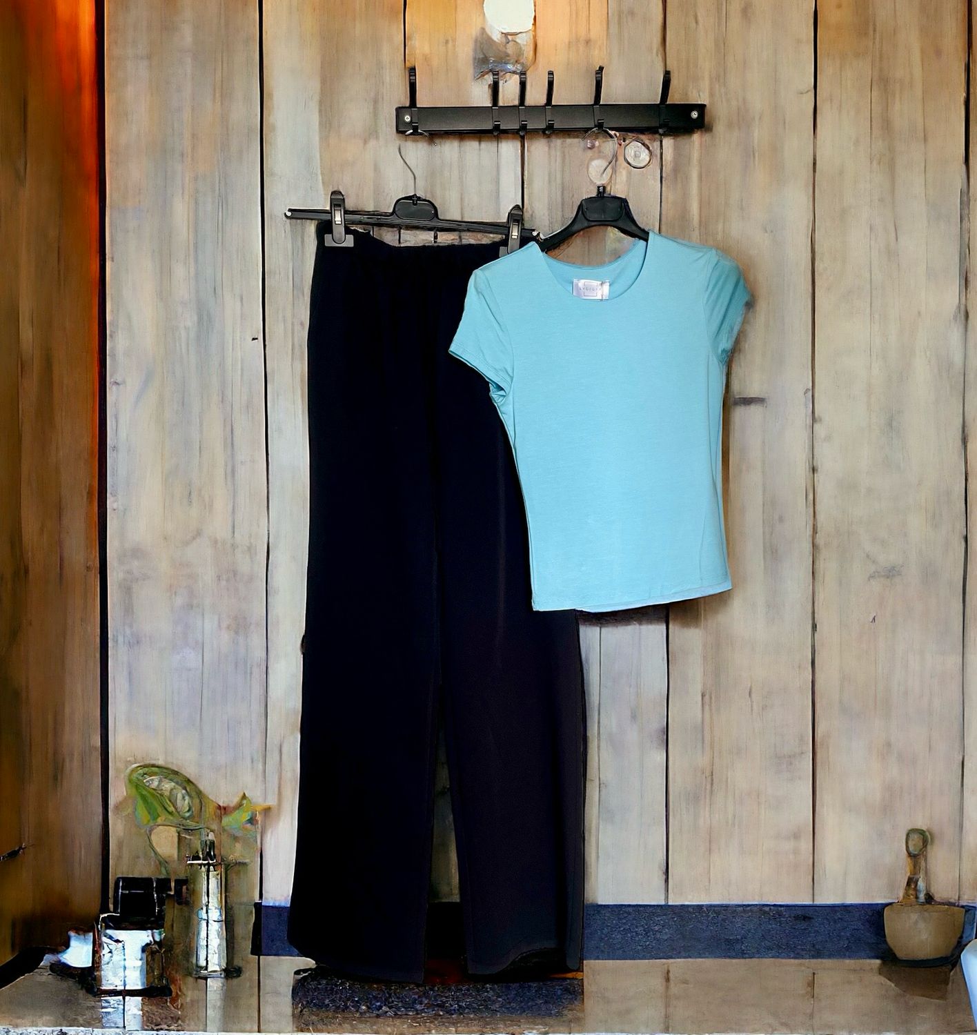 Losse Broek - Mia Broek - Zwarte Broek - Broek Met Elastische Tailleband - broek voor vrouwen