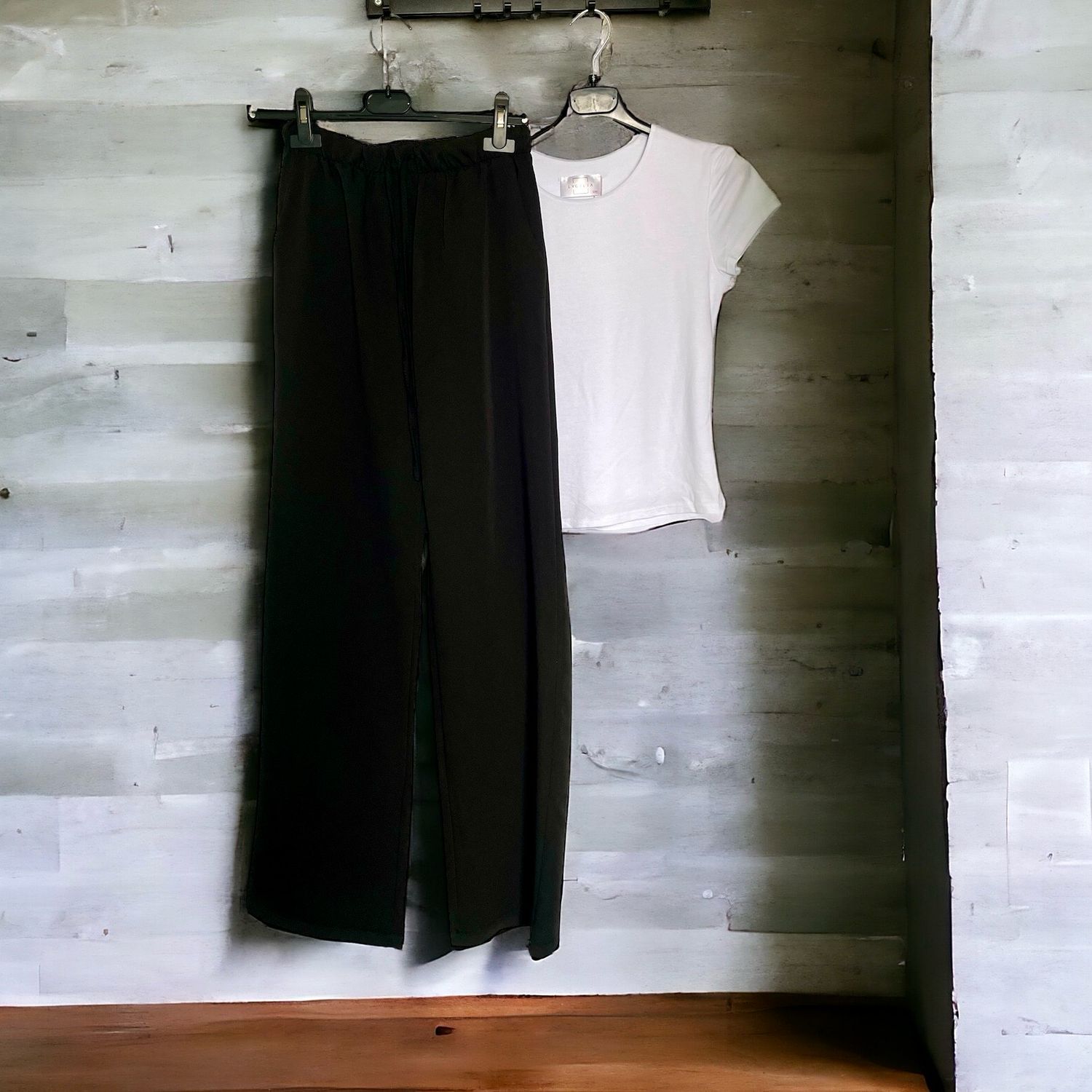 Losse Broek - Mia Broek - Zwarte Broek - Broek Met Elastische Tailleband - broek voor vrouwen