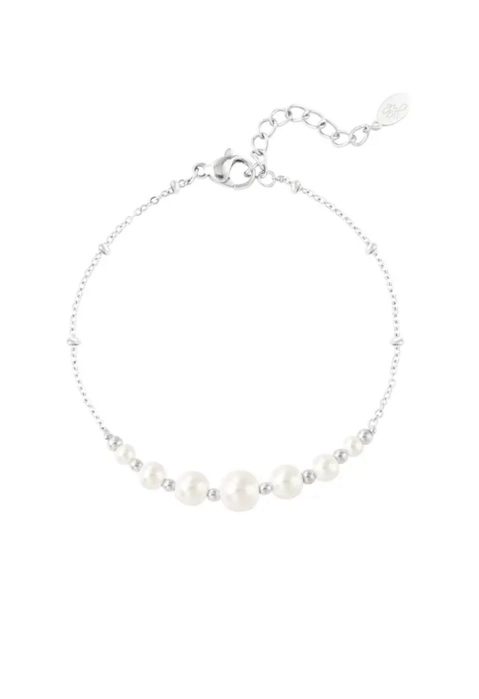 Armband met parels - Stainless steel armband - Herbal Infinity Jewellery - Minimalistische armband met parels - Stainless Steel (verkleurt niet!) - 100% Waterproof