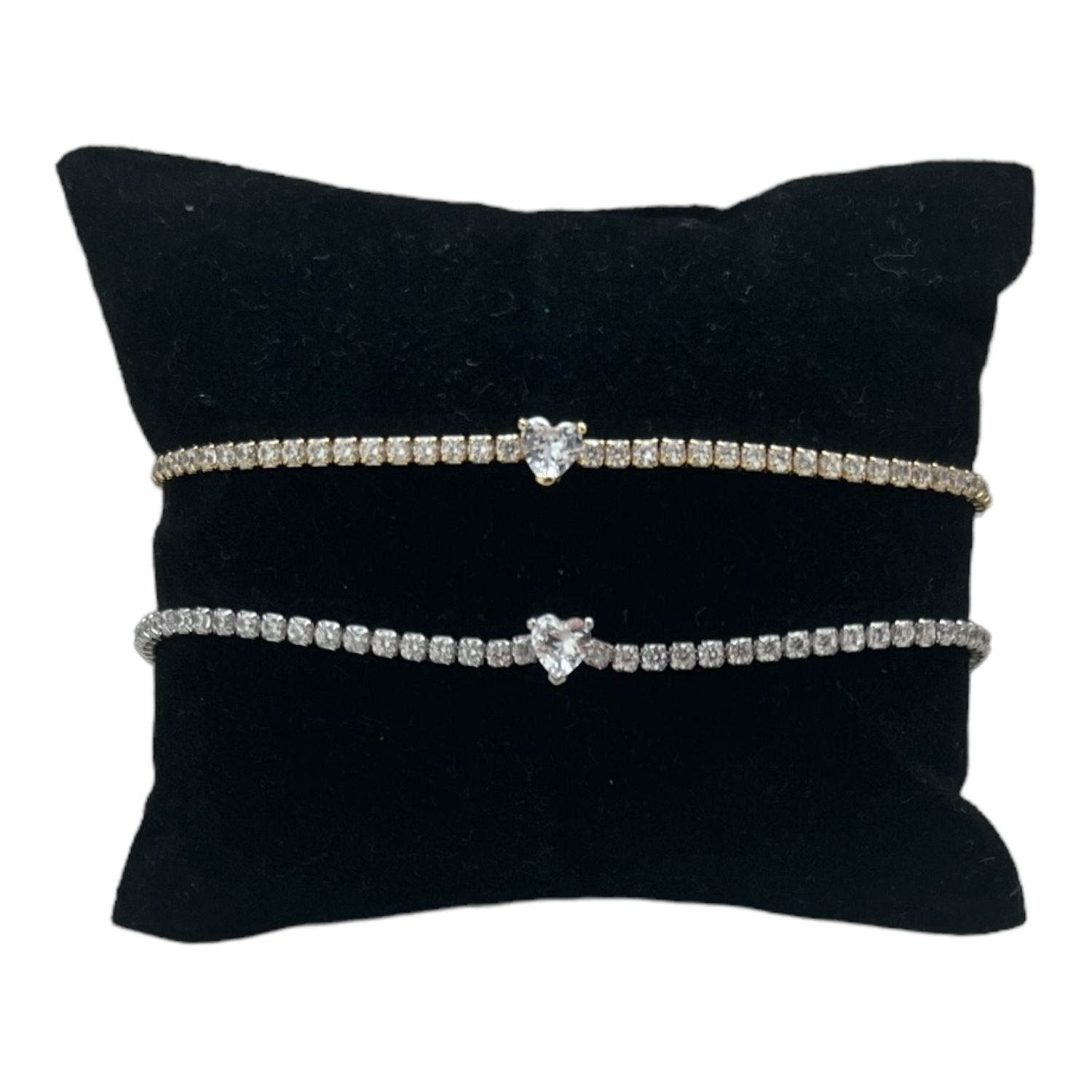 Sparkle Hart Armband - Luxueuze Sparkle Heart Armband - Zilveren Armband Met Steentjes - Armband Voor Vrouwen - Cadeau Tip