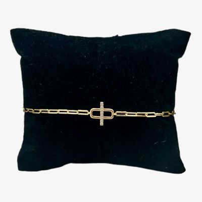 Ovaal Ketting Armband sterling zilver - 18 kt gold plated - Armband Voor Voor Vrouwen, - Herbal Infinity Jewellery
