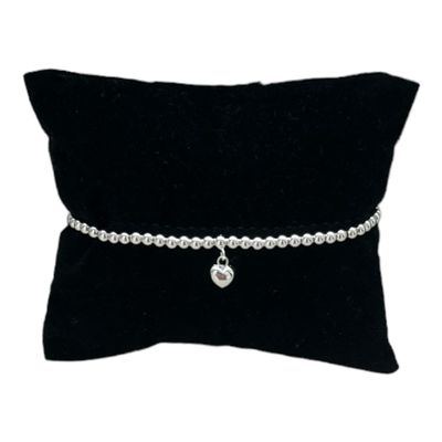 Zilveren Bolletjes Armband Met Hartje - 925 Sterling Zilver Armband - Herbal Infinity Jewellery - Armband Voor Vrouwen