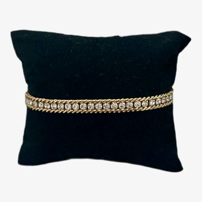 Brede Armband - Armband Met Steentjes - Moderne Armband -armband met sluiting - Stainless Steel armband - Armband voor haar - Cadeau tip