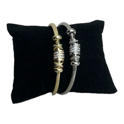 Zirconia Bangle - Stijlvolle Open Zirconia Bangle Armband Goudkleurig Voor Vrouwen