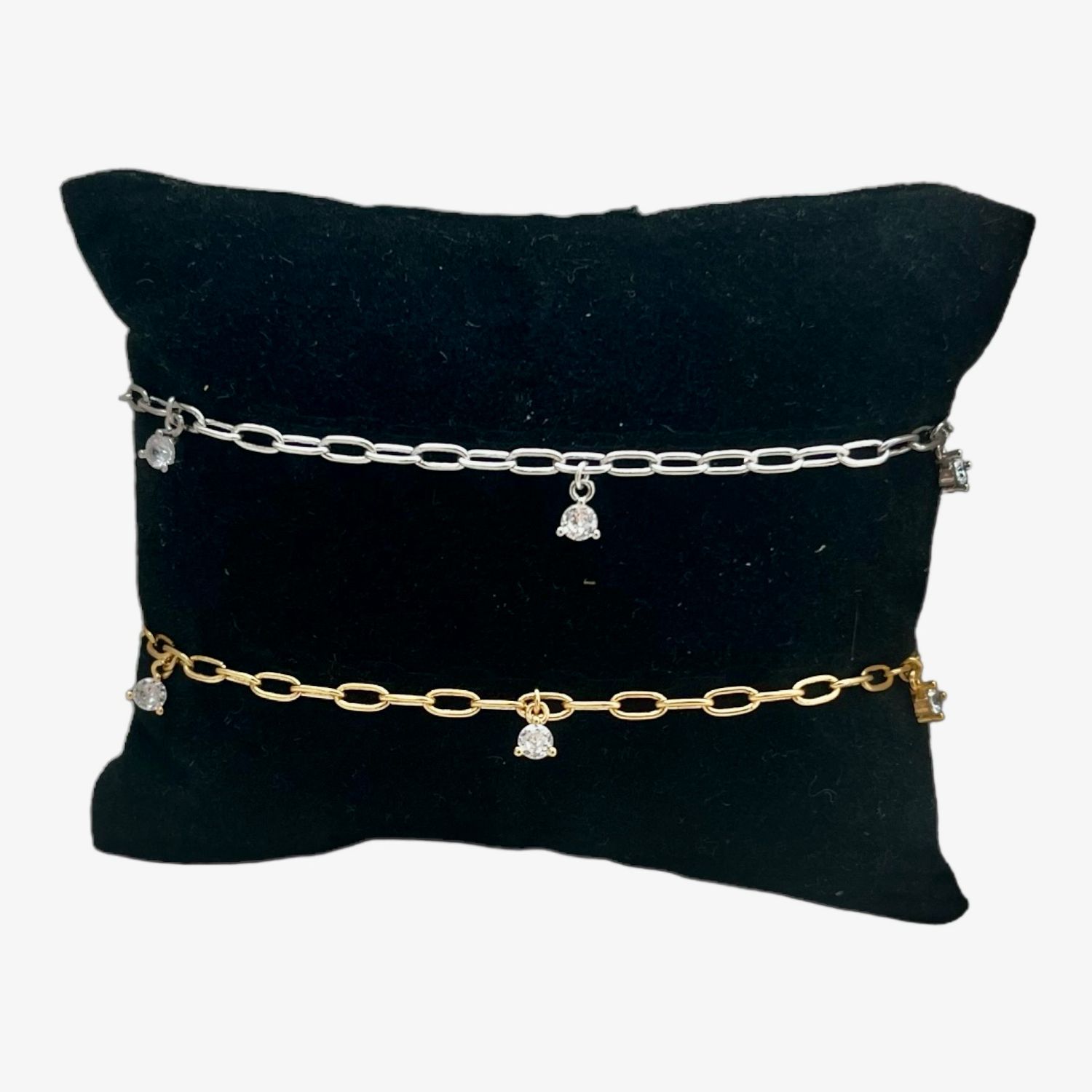 Armband Met Sier Steentjes - Schakelarmband - Armband Voor Vrouwen - Sterling Zilver - Goud Platina - Armband Voor vrouwen - cadeau voor haar - cadeau tip