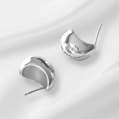Bean Studs - oorbellen - Oorbel Stekers - Zilveren Oorbellen - 18kt gold plated Oorbellen- cadeau tip- cadeau voor haar