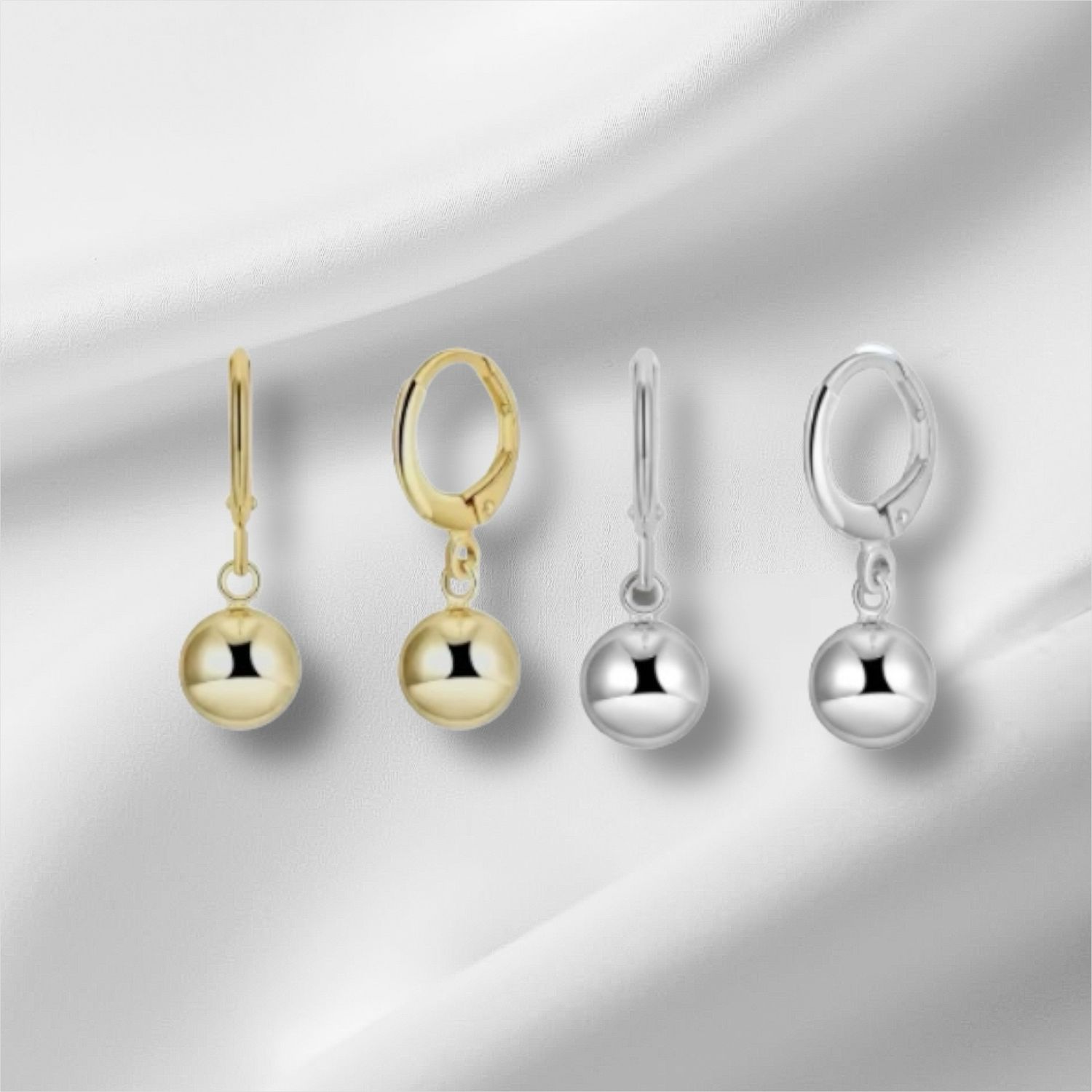 Bol hang Oorbellen - Oorbellen voor dames - cadeau tip - goud - zilver - platina goud - Sterling Zilver - cadeau voor haar