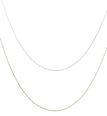 Gedraaide ketting zonder hanger - Stainless Steel Ketting - Feestelijke Ketting - Elegante Ketting