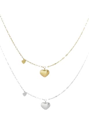 Schakelketting dubbelhart - Stainless Steel Ketting- Ketting Voor Meisjes - Cadeau Voor Haar