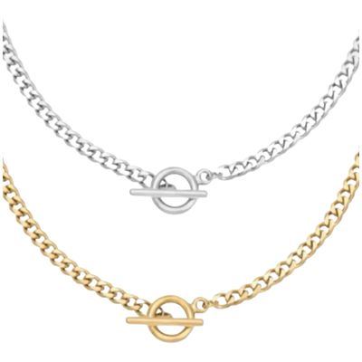 Curb Chain Ketting - Dikke ketting - ketting met open sluiting vooraan - Chain - ketting uniseks - Cadeau tip