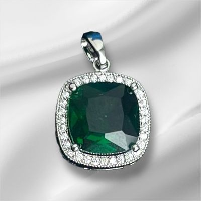 Groene Zircon kettinghanger
