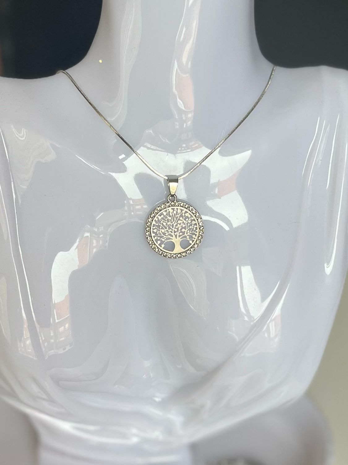 Life Tree Pendant Ketting Voor Vrouwen. Stainless Steel Ketting Met Hanger Levensboom.