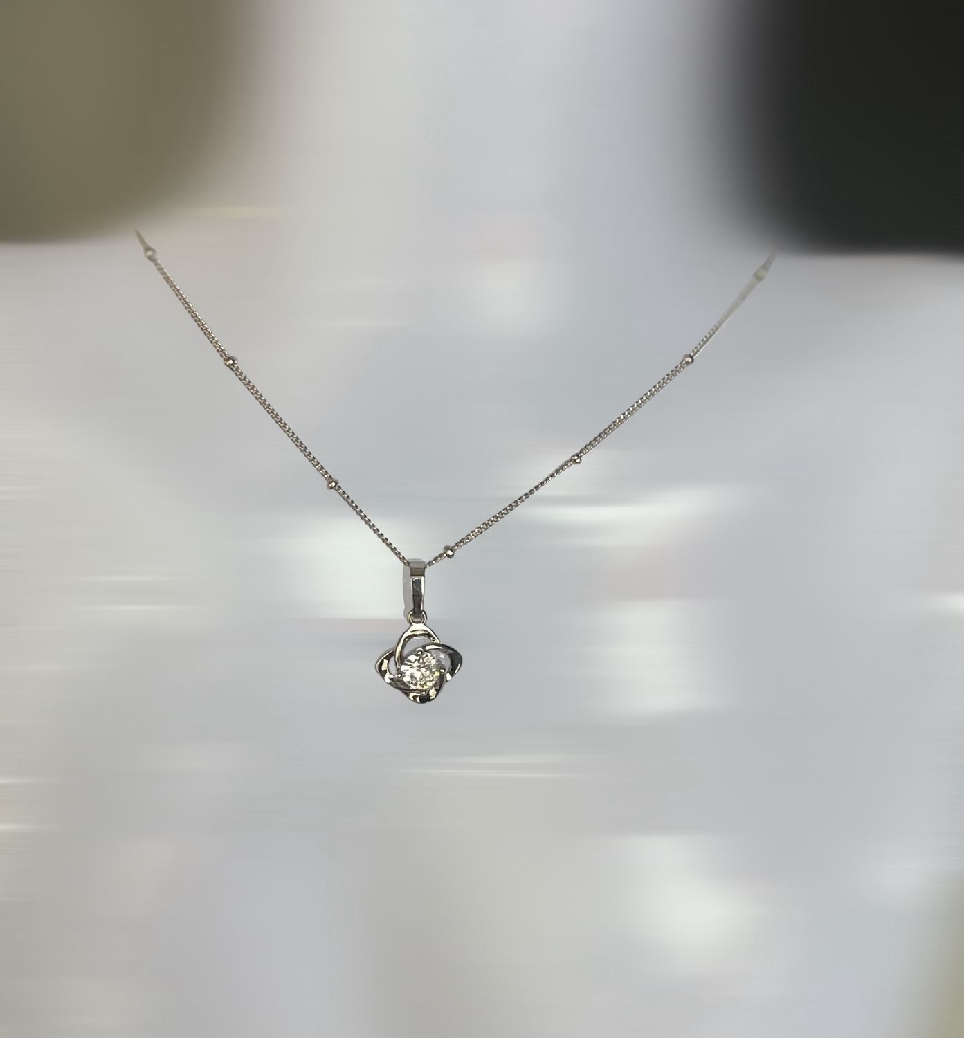 Klavertje 4 Hanger Met Zircon - Zilveren Hanger Voor Ketting