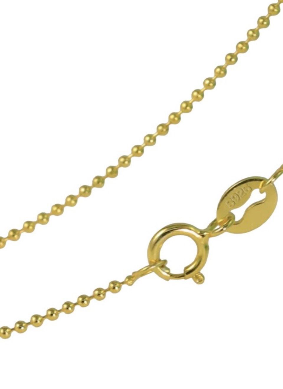Bolletjes Ketting - Ketting Met Kruis Hanger - Ketting met hanger - Sterling zilver - goud - platina goud - cadeau voor haar - cadeau tip
