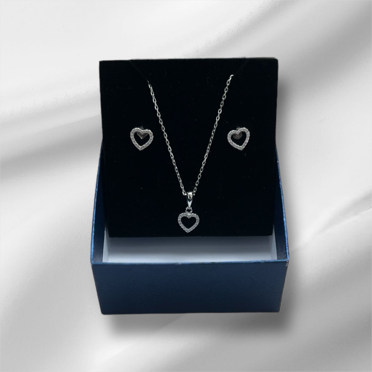 Ketting Met Hart Bedel - Elegant Sweet Heart Ketting - Ketting Met Hanger - Zilveren Ketting - Ketting Met Inlay Zircon - Platina Wit Goud Plated Rhodium - Gold Plated
