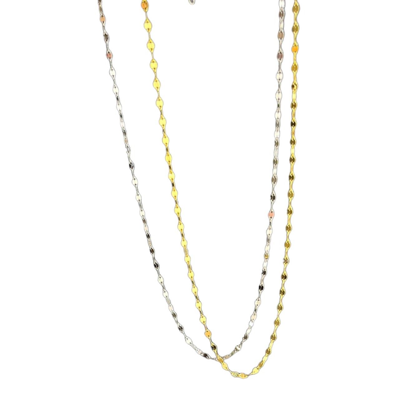 Motief Ketting Zonder Hanger - Simple Motief Ketting Zonder Hanger Sterling Zilver Gold Plated