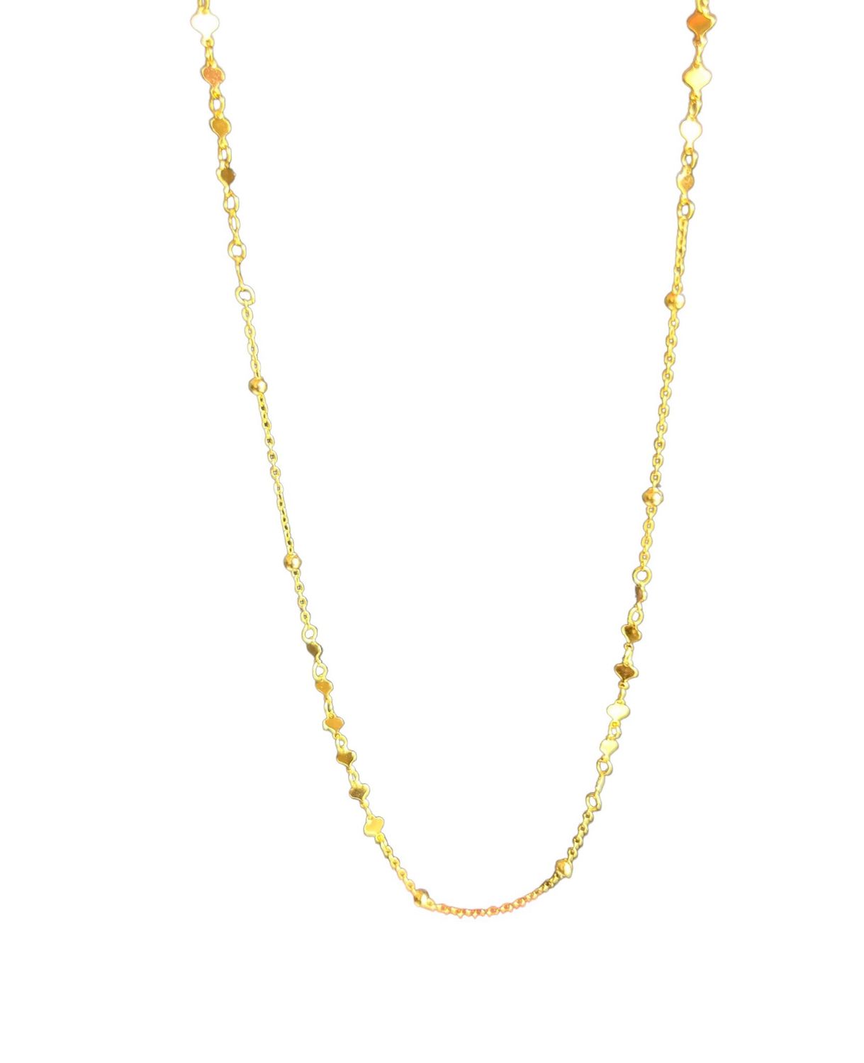 Mix Patroon Ketting zonder hanger - Sterling Zilver - Gold Plated