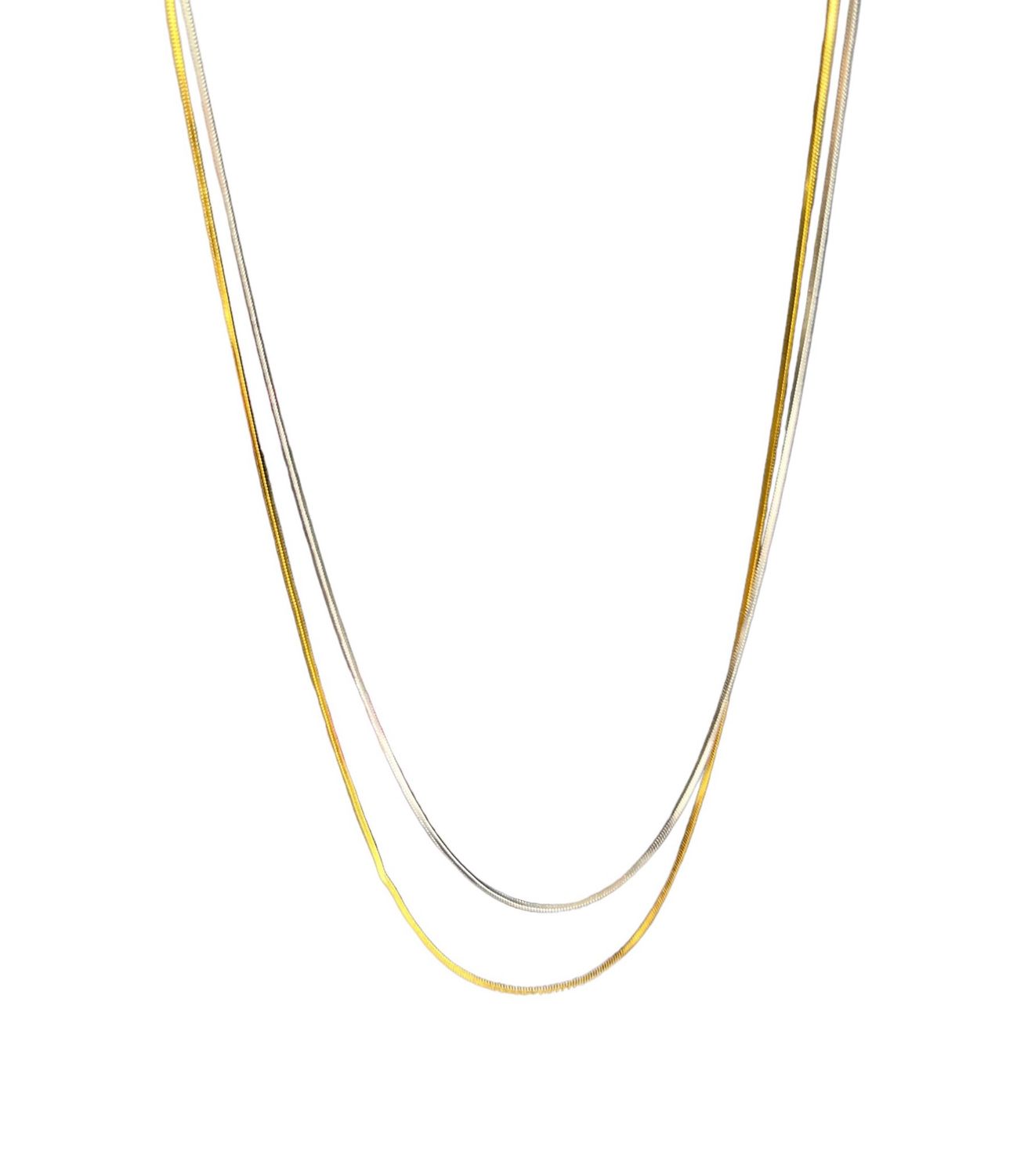 Vierkante Ketting Met Hanger Met Witte Steen - Simpele Vierkante Ketting Met Hanger - Sterling Zilver - White Gold Plated