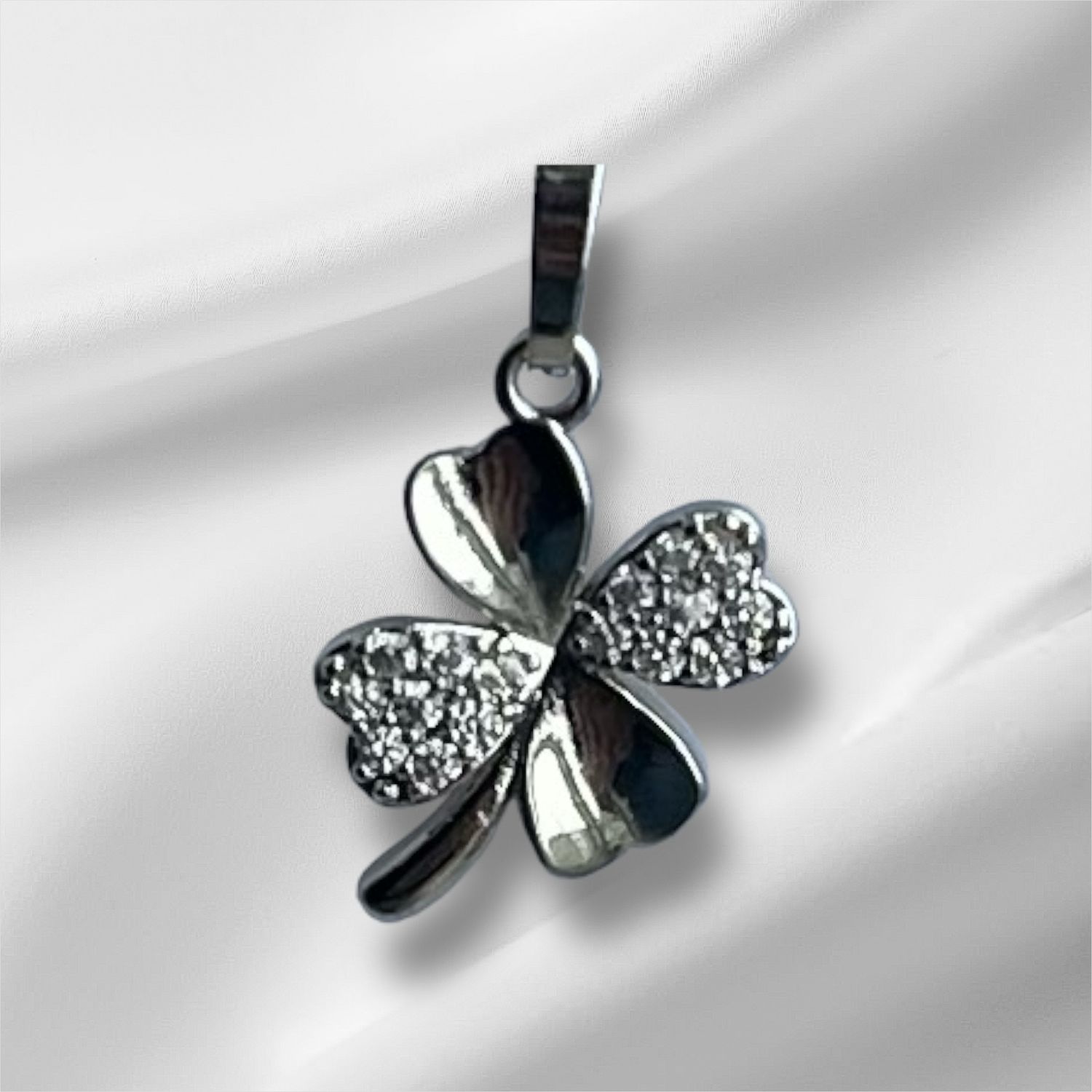 klavertjes Hanger Met Motief - Zilveren Hanger Voor Ketting