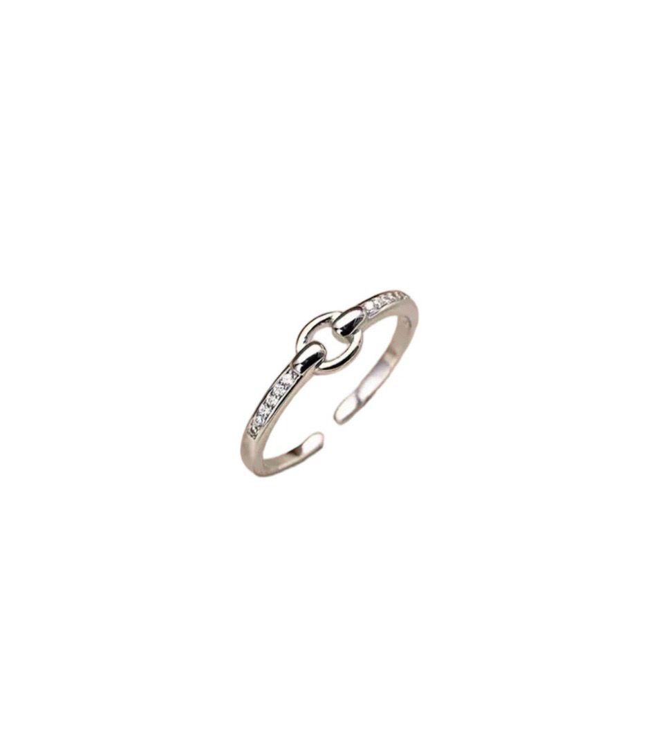 Bonding Ring - Sterling Zilver Ring - platina Goud - Verstelbare Ring - ring Voor Vrouwen - One size Ring