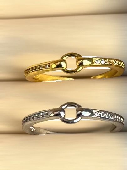 Bonding Ring - Sterling Zilver Ring - platina Goud - Verstelbare Ring - ring Voor Vrouwen - One size Ring