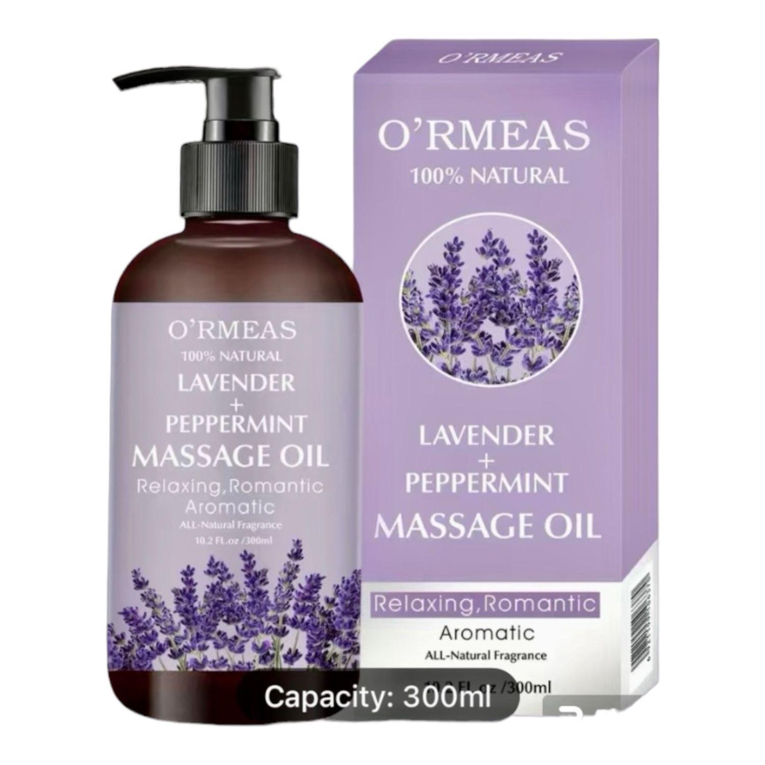 100% Natuurlijke Massage Olie- Aromatische massage olie - lavendel - pepermunt