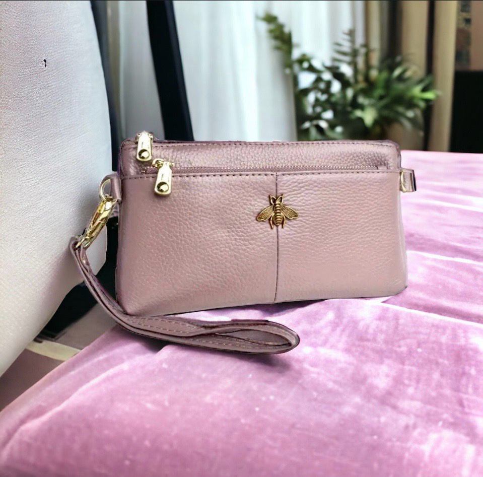 Lederen Handtas - Handtasje Met Lits - Luxueuze Moderne Clutch Bag - kleine lederen Draag tasje Met Lits Voor Vrouwen.