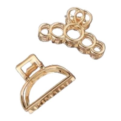 Metalen Haarclip - 2 Stuks Fashion Goudkleurige Metalen Clip- Haar Accessoire Voor Vrouwen - Kleine Metalen Clip- Clip Voor Fijn Haar.