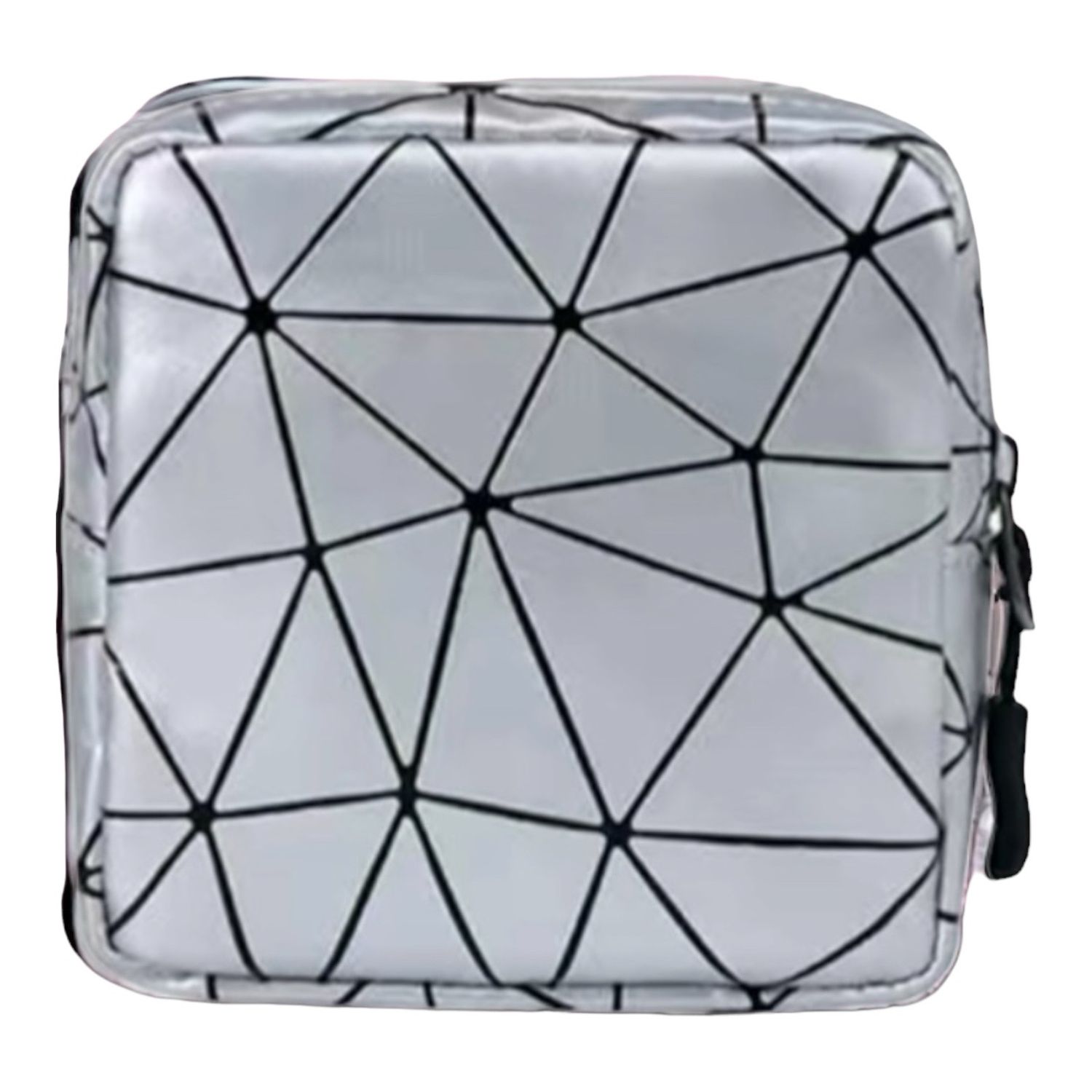 Vierkant Opbergtasje - Opberg zakje - geometrisch patroon - draagbaar in handtas