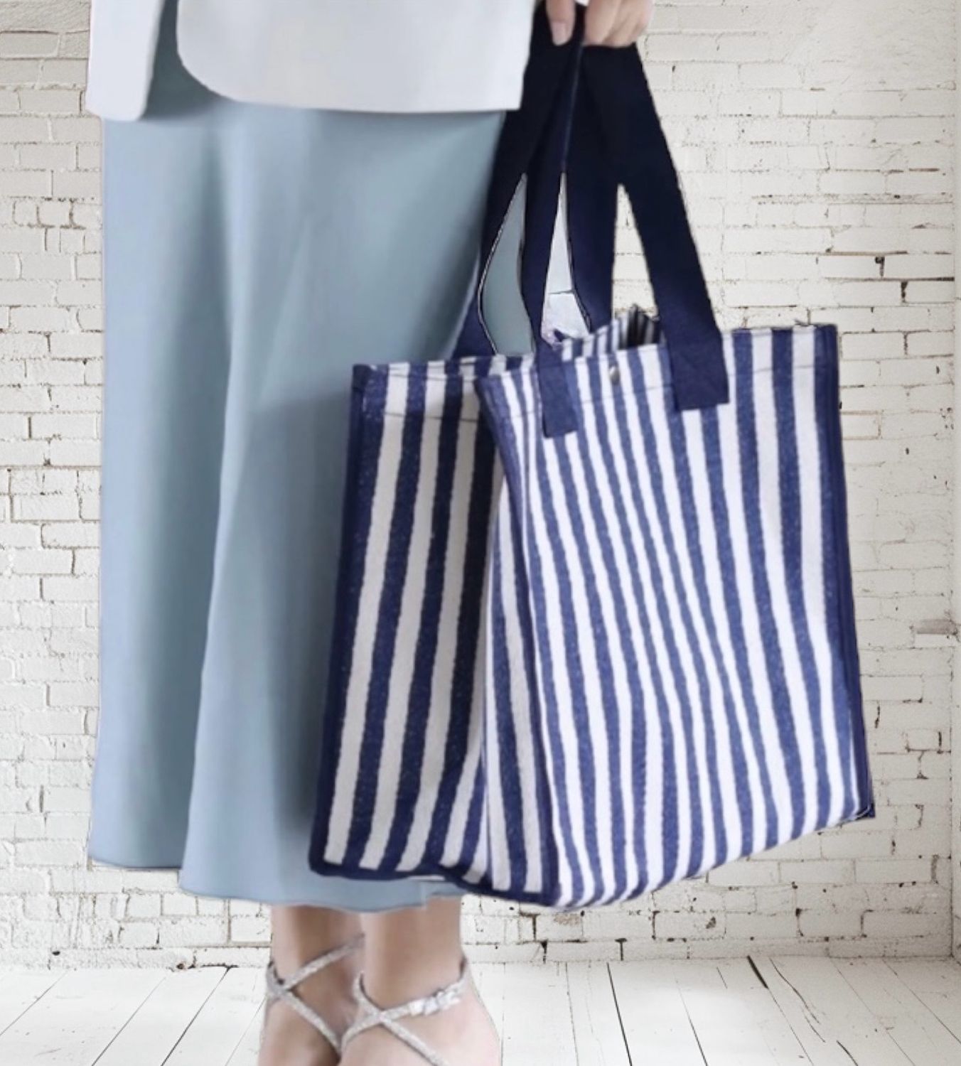 Shopping Tas - Tote Bag - Speciale aanbieding - Moderne canvas tas - city/shopping bag - casual draagtas -Tas met strepen.