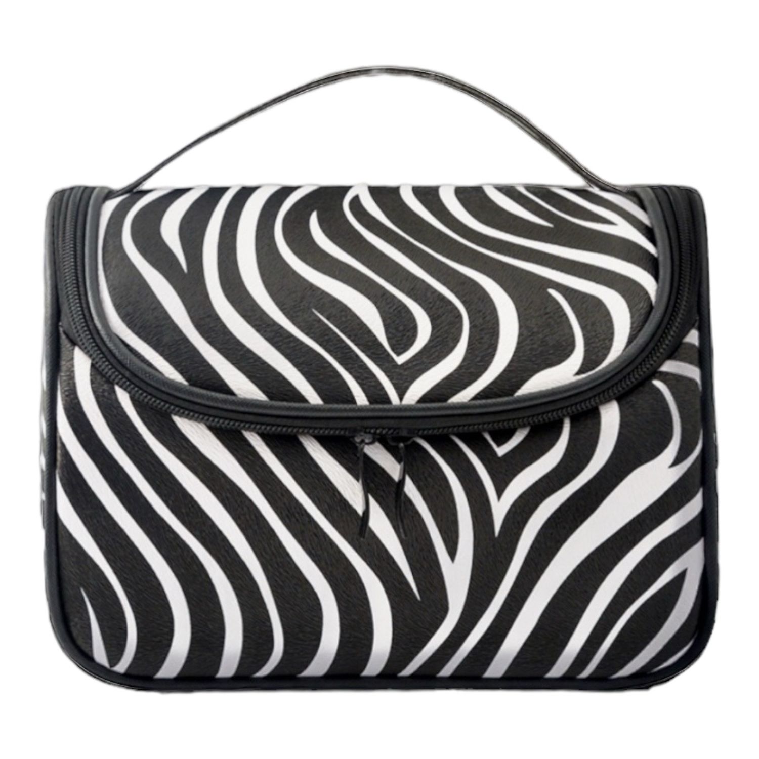 Toilettas - Zebrapatroon - Make Up Tas - Beautycase - met mooi zebrapatroon, - praktisch voor op reis - Opvouwbaar