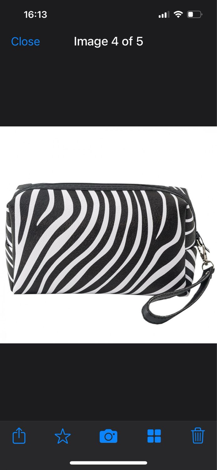 Toilettas - Zebrapatroon - Make Up Tas - Beautycase - met mooi zebrapatroon, - praktisch voor op reis - Opvouwbaar