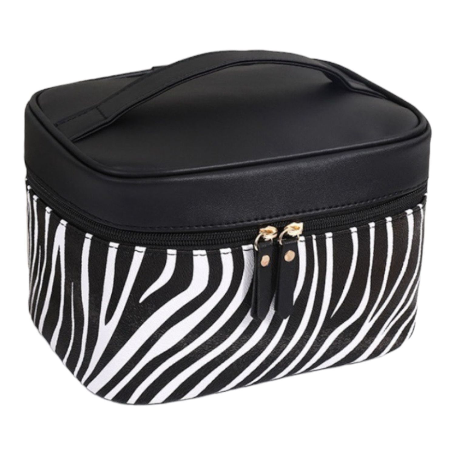 Toilettas - Zebrapatroon - Make Up Tas - Beautycase - met mooi zebrapatroon, - praktisch voor op reis - Opvouwbaar