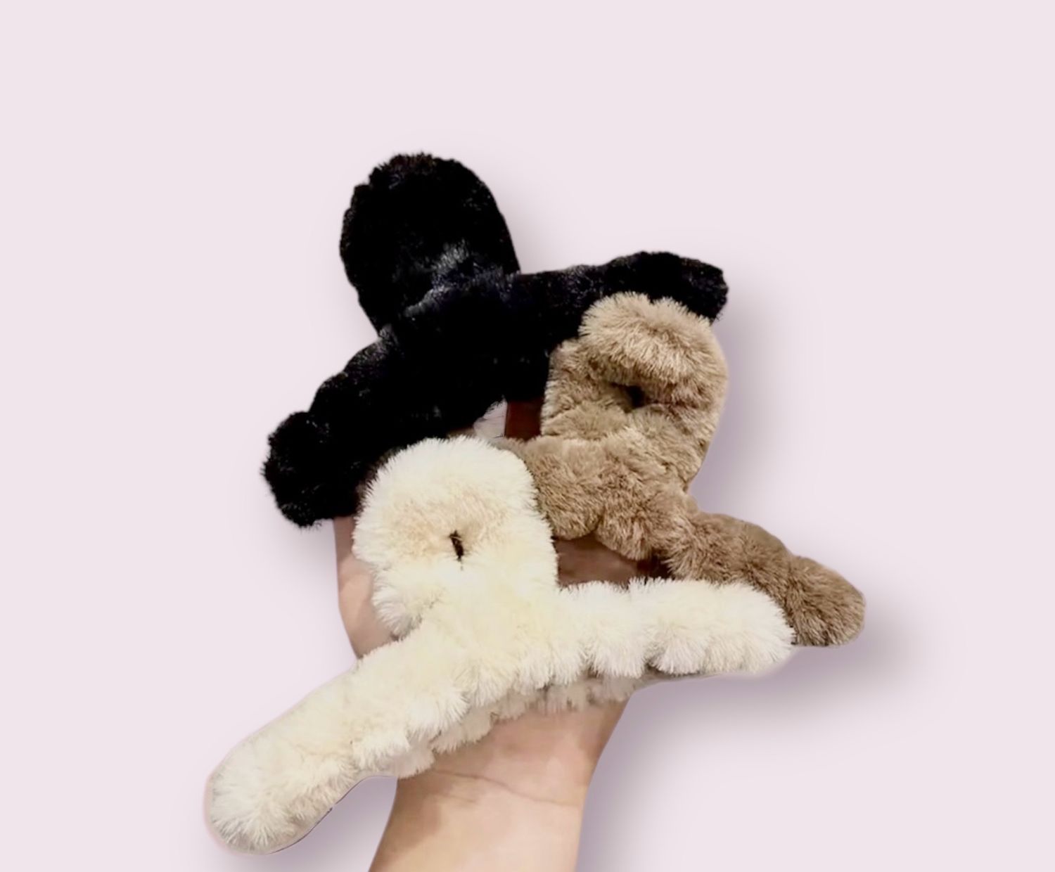 Pluche Haarklip Bruin - Grote Haar Clip - Haar Accessories