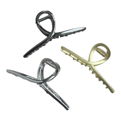 Metalen Haar Clip - Gekruiste haar klauw - clip van metaal - haarklauw clip anti slip- Accessoires Voor Vrouwen - Grote Clip