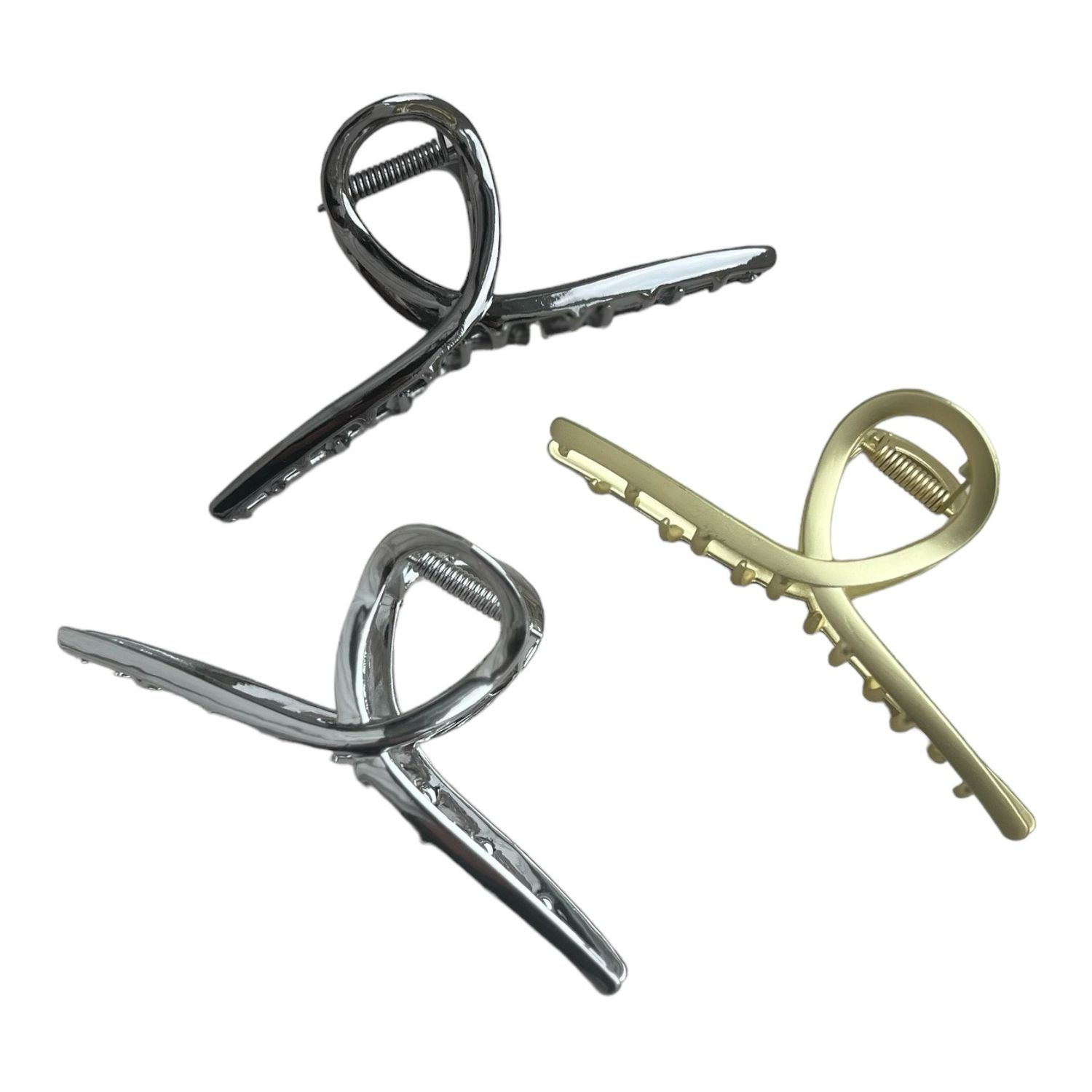Metalen Haar Clip - Gekruiste haar klauw - clip van metaal - haarklauw clip anti slip- Accessoires Voor Vrouwen - Grote Clip